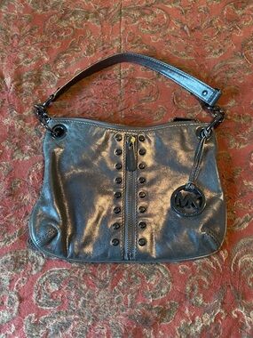 Michael Kors Gunmetal Studded Shoulder Bag